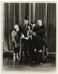 8" x 10" Glossy Photo From 1931 -- Vaudeville Publicity Still Features Ted Healy & Bonnie Bonnell With Curly, Moe and Larry -- Very Good Condition